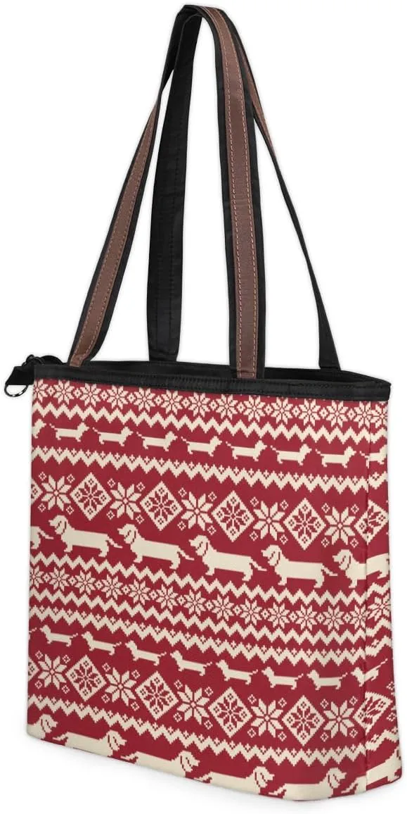 Tote Bag for Women with Zipper Large Capacity Top Handle Casual Shoulder Bag Handbag Reusable Shopping