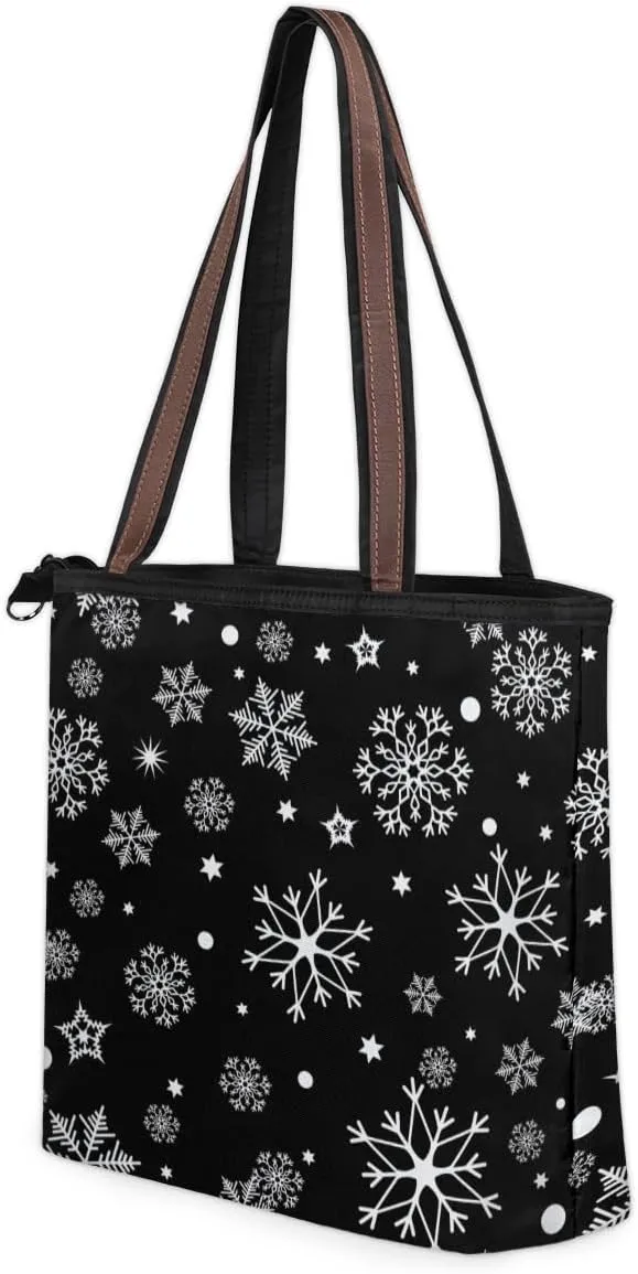 Tote Bag for Women with Zipper Large Capacity Top Handle Casual Shoulder Bag Handbag Reusable Shopping