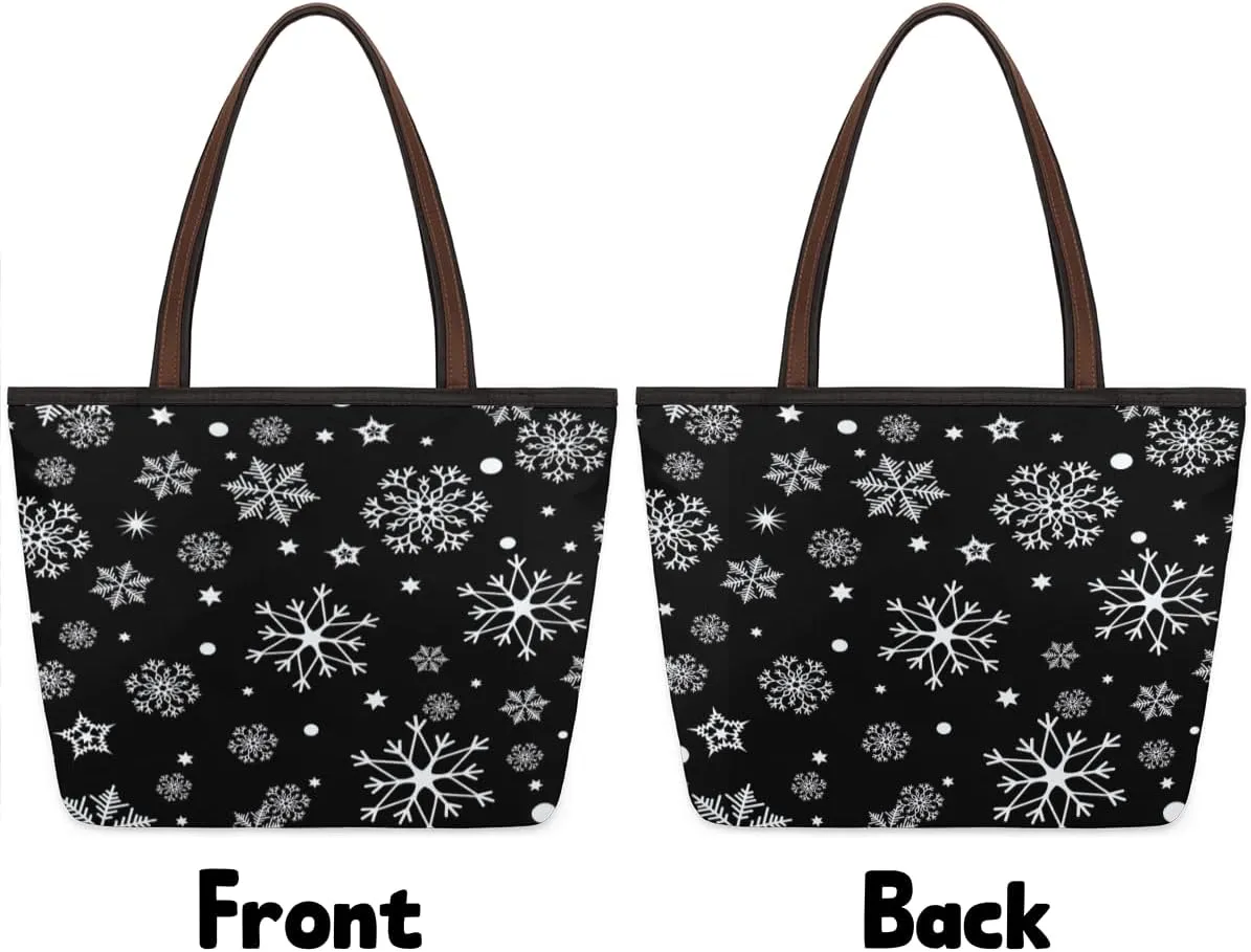 Tote Bag for Women with Zipper Large Capacity Top Handle Casual Shoulder Bag Handbag Reusable Shopping