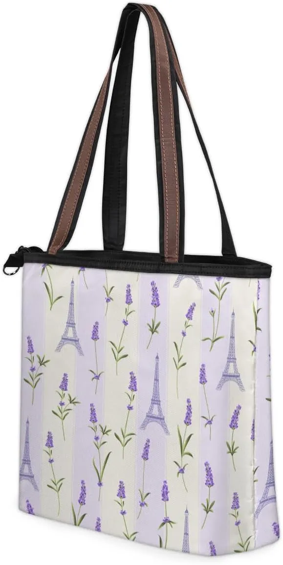 Tote Bag for Women with Zipper Large Capacity Top Handle Casual Shoulder Bag Handbag Reusable Shopping