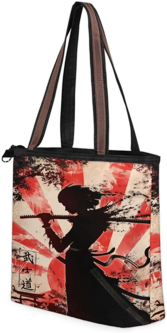 Tote Bag for Women with Zipper Large Capacity Top Handle Casual Shoulder Bag Handbag Reusable Shopping