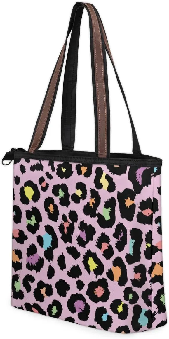 Tote Bag for Women with Zipper Large Capacity Top Handle Casual Shoulder Bag Handbag Reusable Shopping