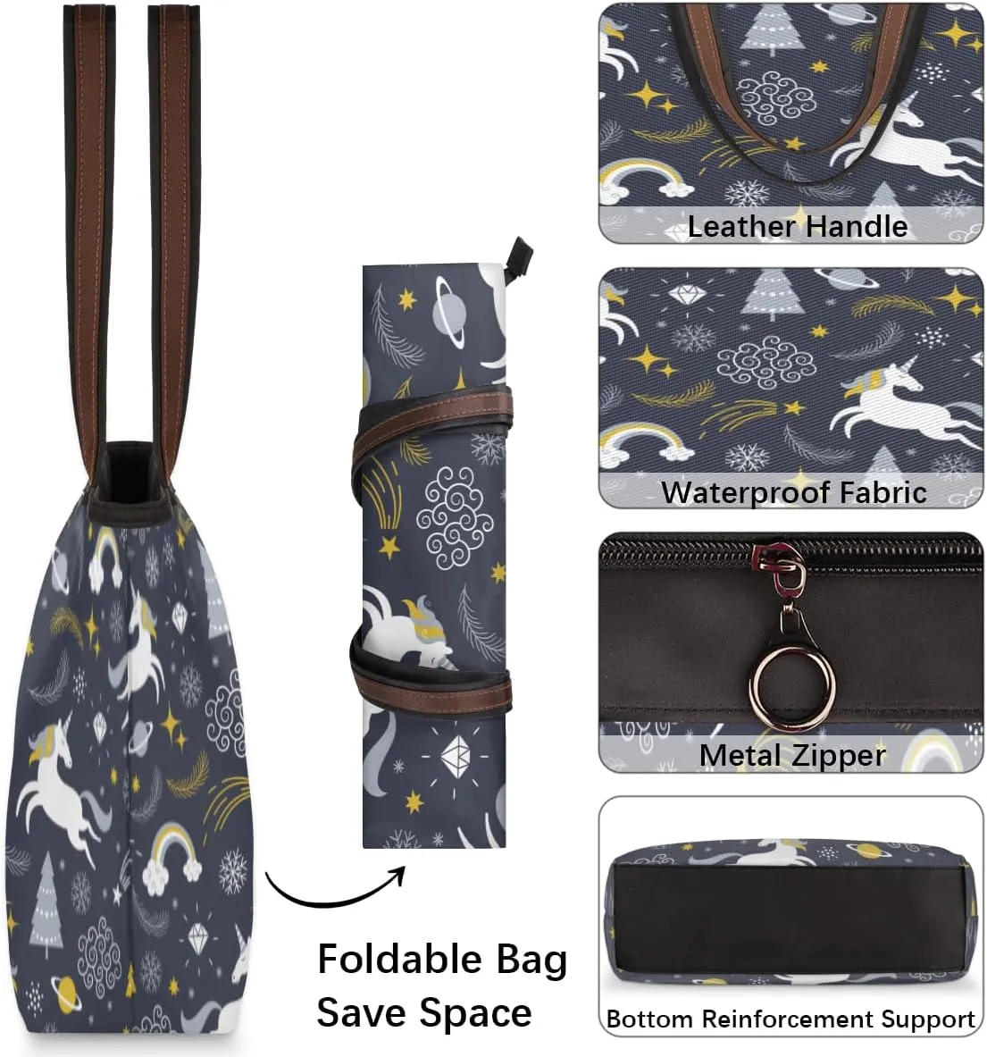 Tote Bag for Women with Zipper Large Capacity Top Handle Casual Shoulder Bag Handbag Reusable Shopping