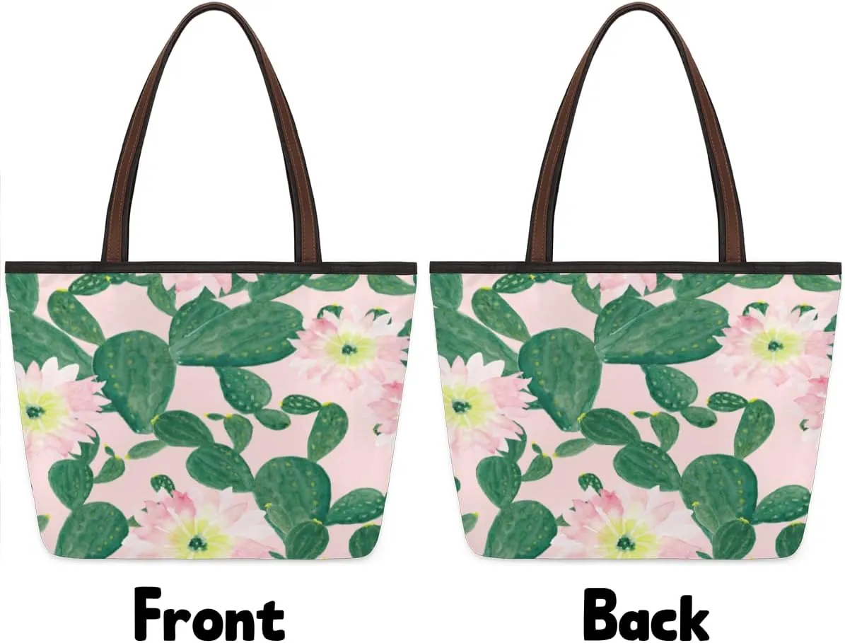 Tote Bag for Women with Zipper Large Capacity Top Handle Casual Shoulder Bag Handbag Reusable Shopping