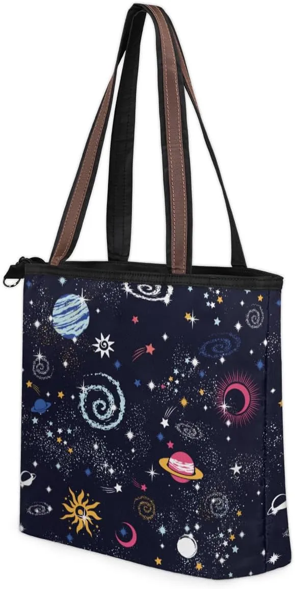 Tote Bag for Women with Zipper Large Capacity Top Handle Casual Shoulder Bag Handbag Reusable Shopping