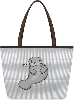 Tote Bag for Women with Zipper Large Capacity Top Handle Casual Shoulder Bag Handbag Reusable Shopping