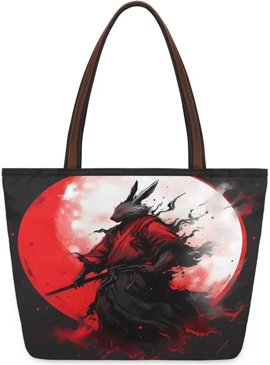 Tote Bag for Women with Zipper Large Capacity Top Handle Casual Shoulder Bag Handbag Reusable Shopping