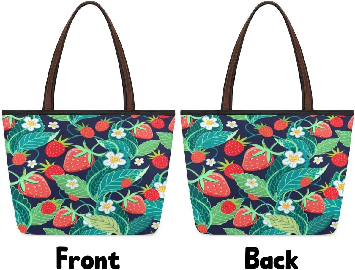 Tote Bag for Women with Zipper Large Capacity Top Handle Casual Shoulder Bag Handbag Reusable Shopping