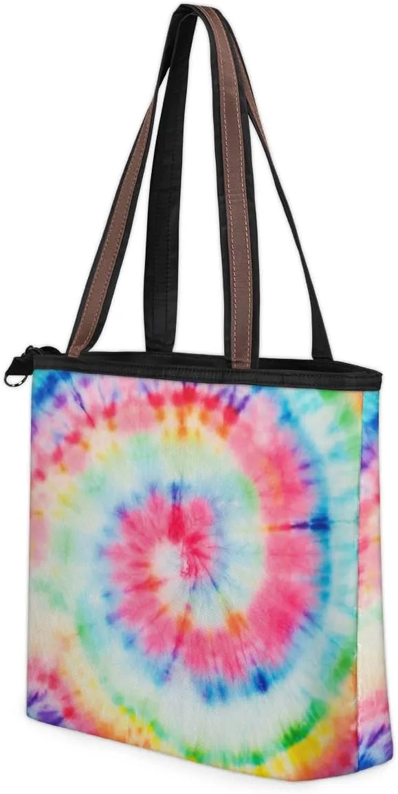 Tote Bag for Women with Zipper Large Capacity Top Handle Casual Shoulder Bag Handbag Reusable Shopping