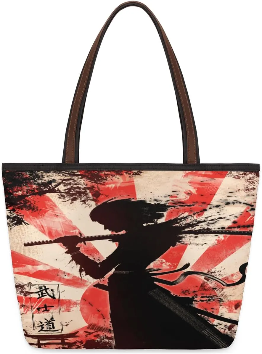 Tote Bag for Women with Zipper Large Capacity Top Handle Casual Shoulder Bag Handbag Reusable Shopping