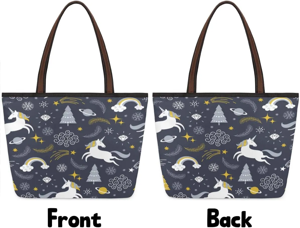 Tote Bag for Women with Zipper Large Capacity Top Handle Casual Shoulder Bag Handbag Reusable Shopping