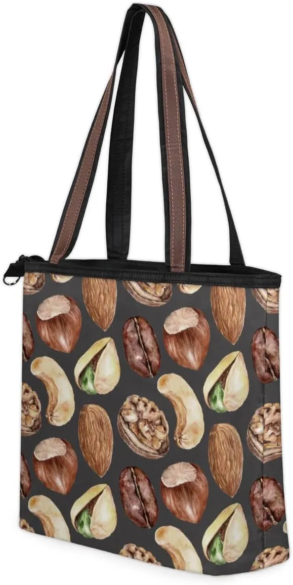 Tote Bag for Women with Zipper Large Capacity Top Handle Casual Shoulder Bag Handbag Reusable Shopping