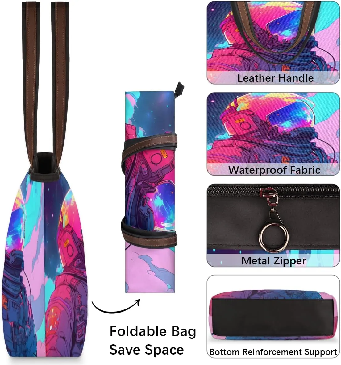 Tote Bag for Women with Zipper Large Capacity Top Handle Casual Shoulder Bag Handbag Reusable Shopping