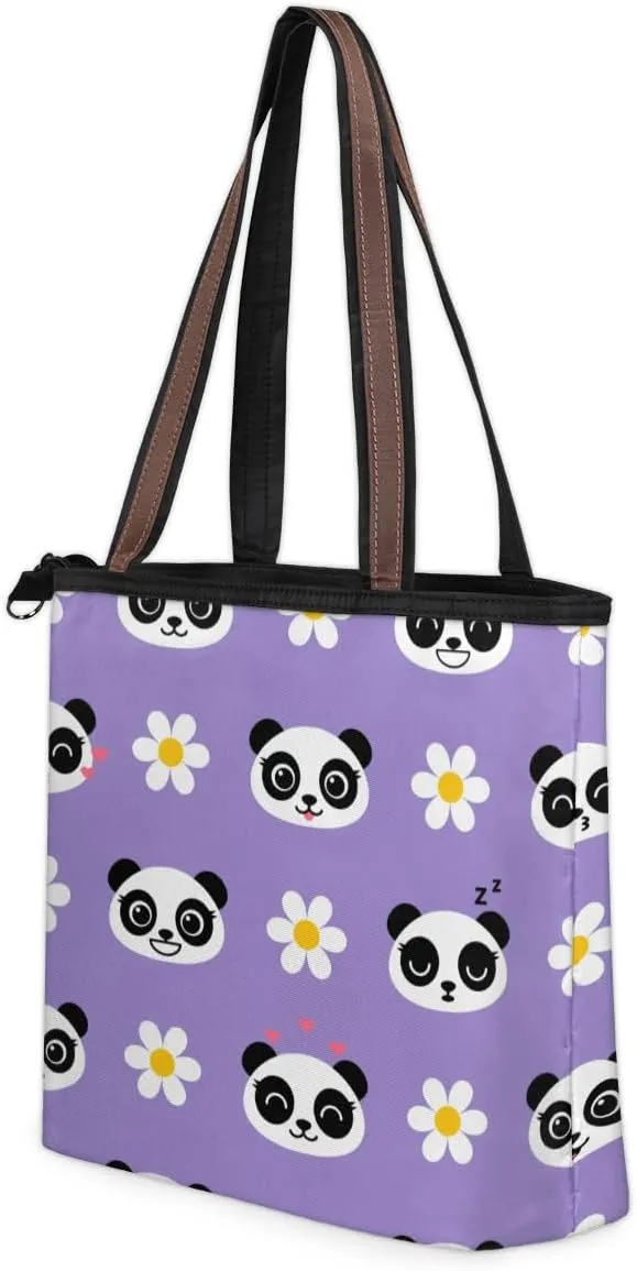 Tote Bag for Women with Zipper Large Capacity Top Handle Casual Shoulder Bag Handbag Reusable Shopping