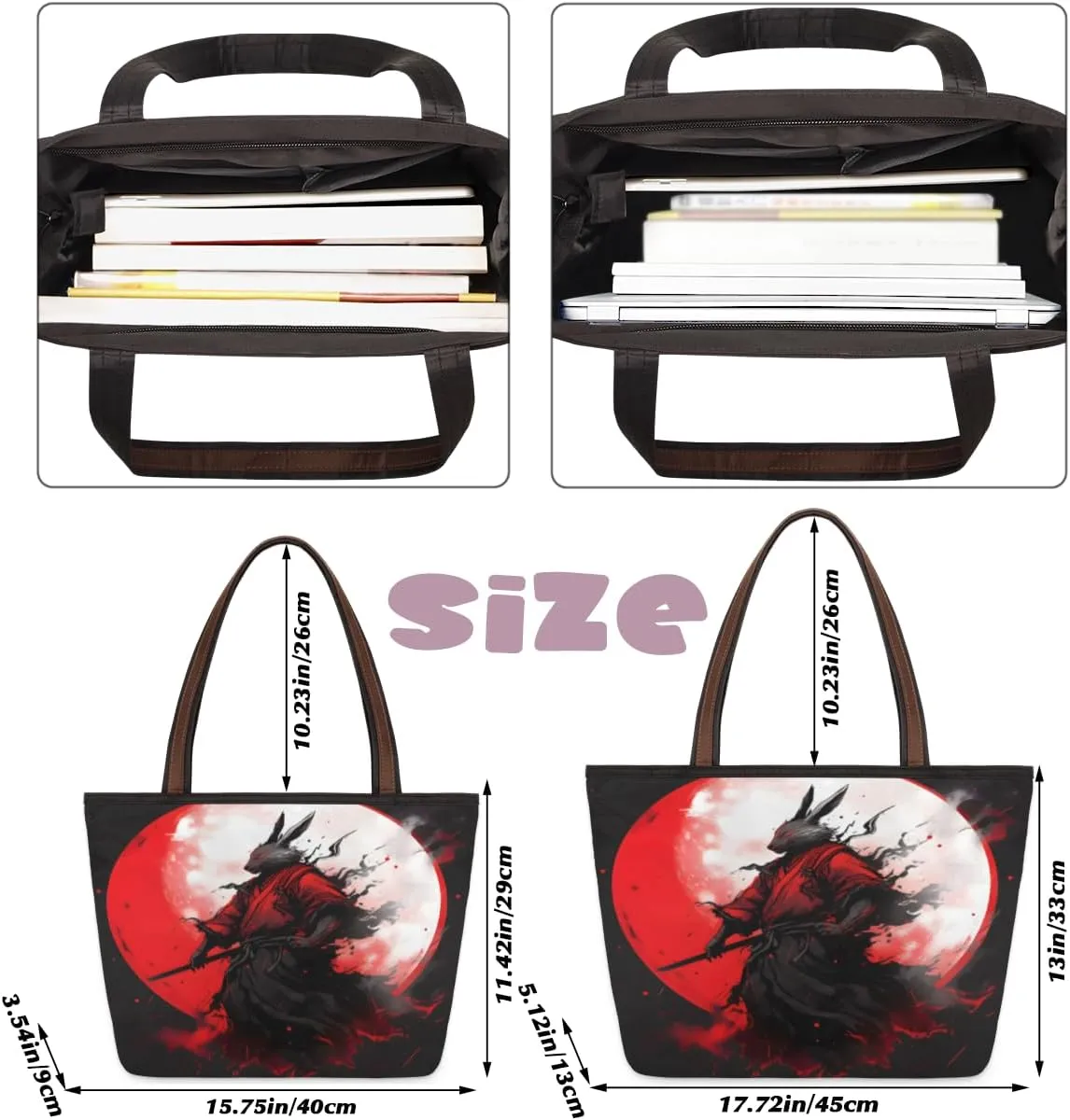 Tote Bag for Women with Zipper Large Capacity Top Handle Casual Shoulder Bag Handbag Reusable Shopping