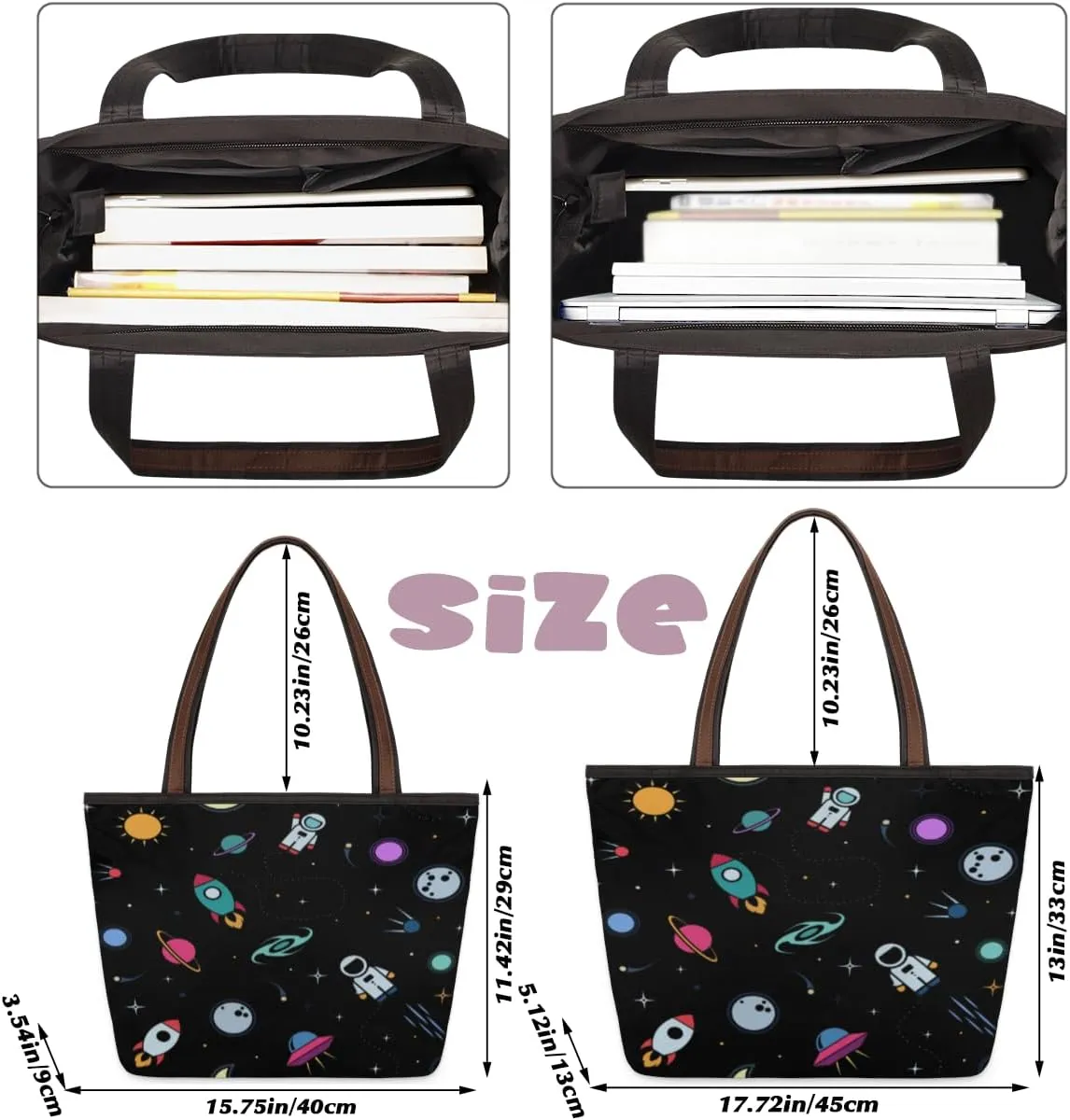 Tote Bag for Women with Zipper Large Capacity Top Handle Casual Shoulder Bag Handbag Reusable Shopping