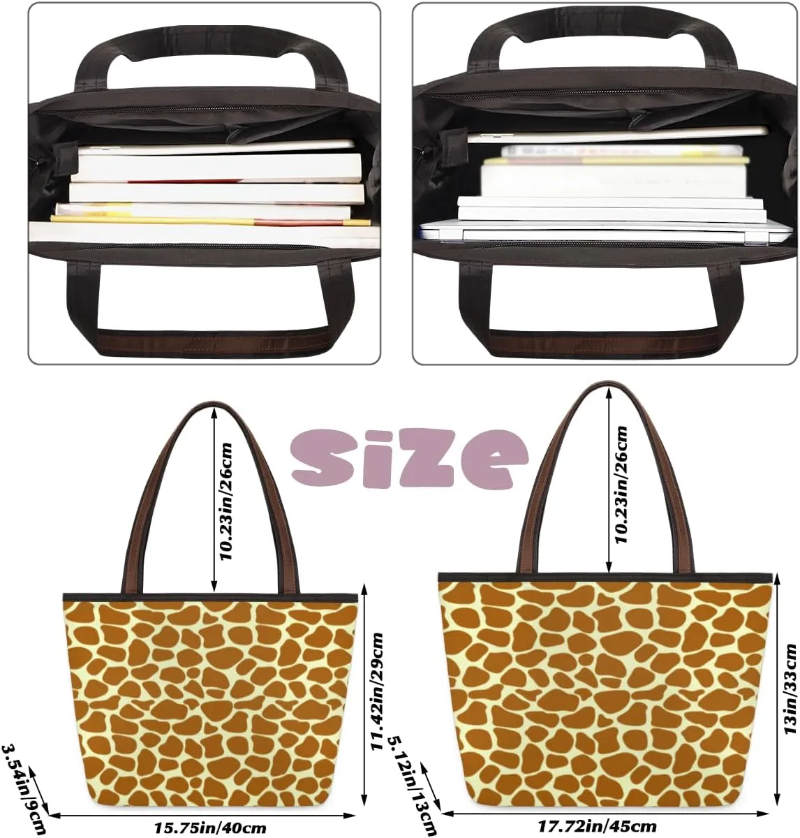 Tote Bag for Women with Zipper Large Capacity Top Handle Casual Shoulder Bag Handbag Reusable Shopping