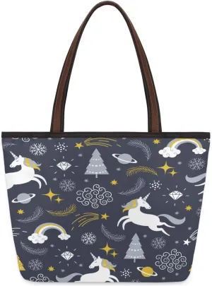 Tote Bag for Women with Zipper Large Capacity Top Handle Casual Shoulder Bag Handbag Reusable Shopping