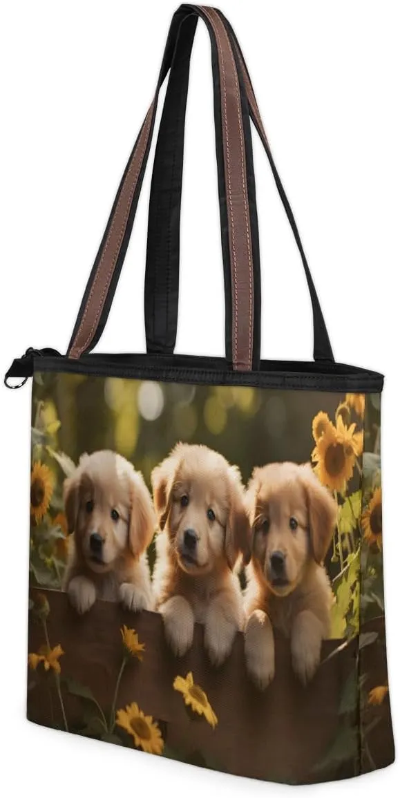 Tote Bag for Women with Zipper Large Capacity Top Handle Casual Shoulder Bag Handbag Reusable Shopping
