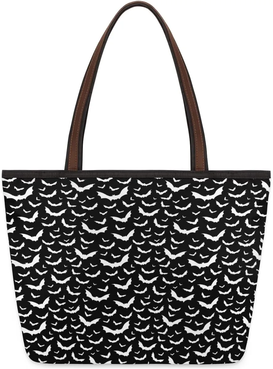 Tote Bag for Women with Zipper Large Capacity Top Handle Casual Shoulder Bag Handbag Reusable Shopping