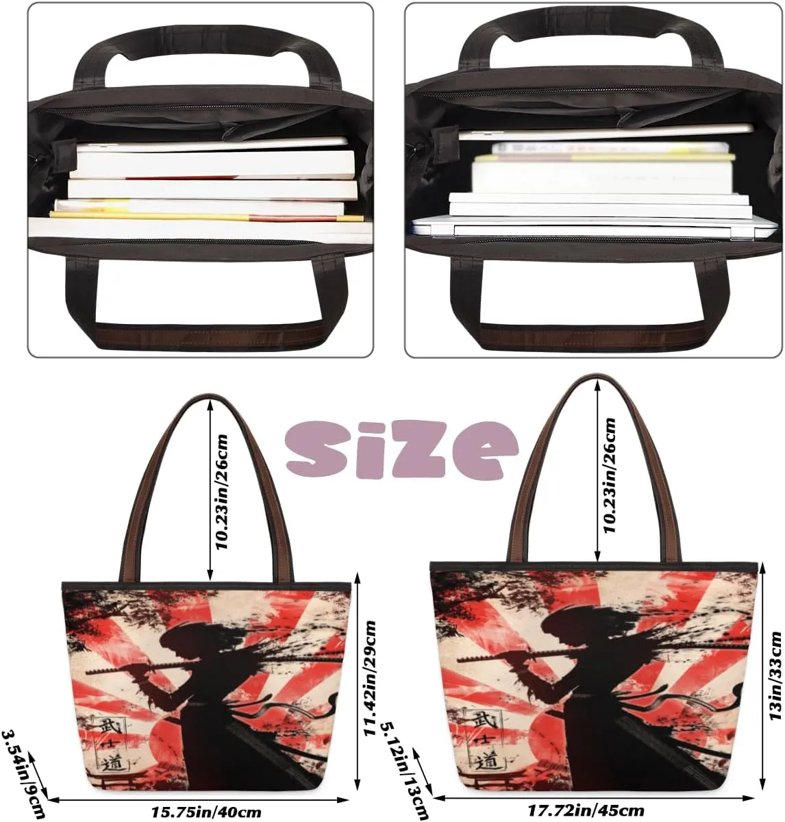 Tote Bag for Women with Zipper Large Capacity Top Handle Casual Shoulder Bag Handbag Reusable Shopping