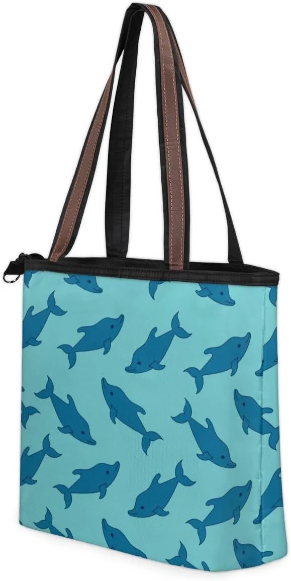 Tote Bag for Women with Zipper Large Capacity Top Handle Casual Shoulder Bag Handbag Reusable Shopping