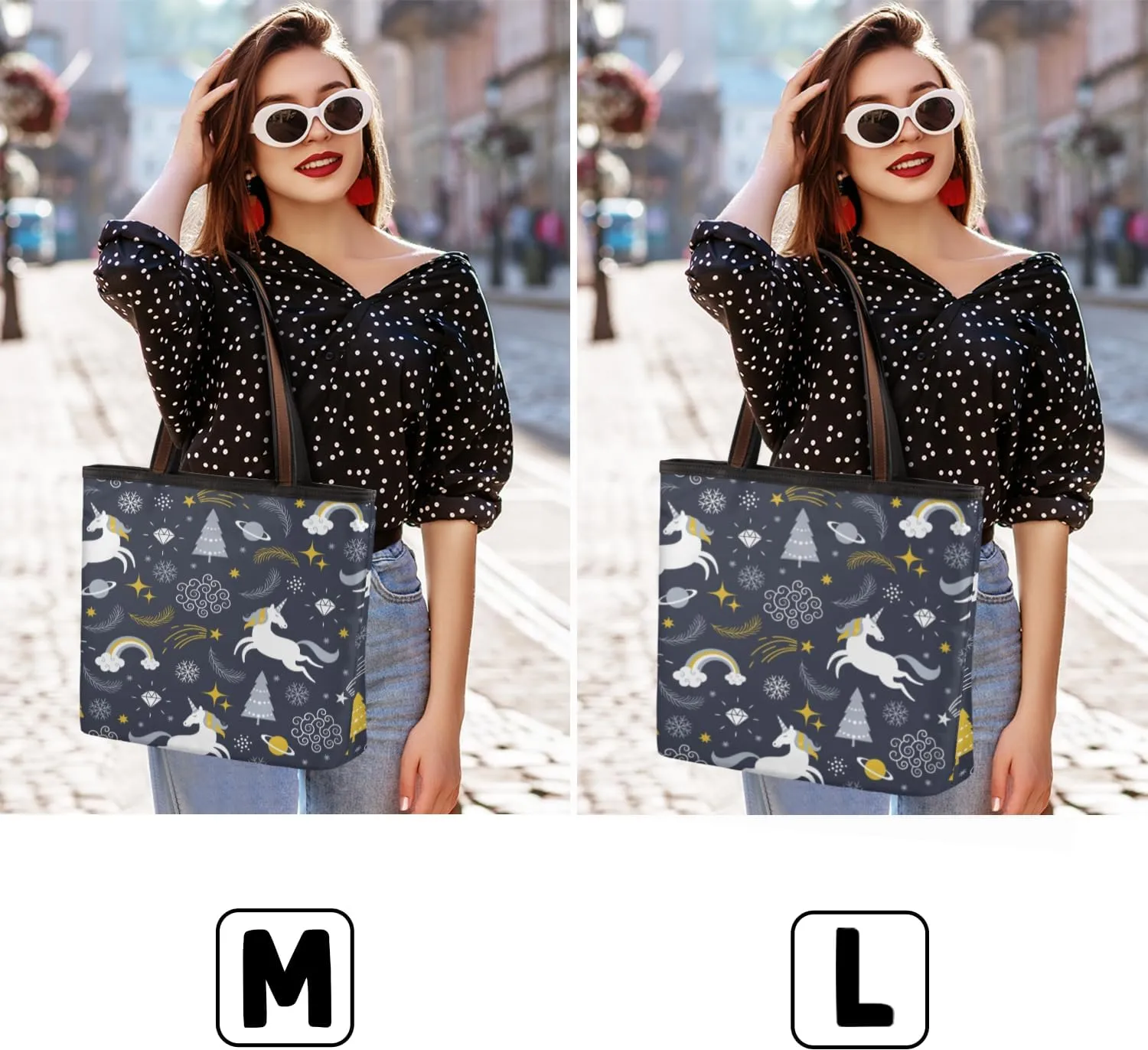 Tote Bag for Women with Zipper Large Capacity Top Handle Casual Shoulder Bag Handbag Reusable Shopping