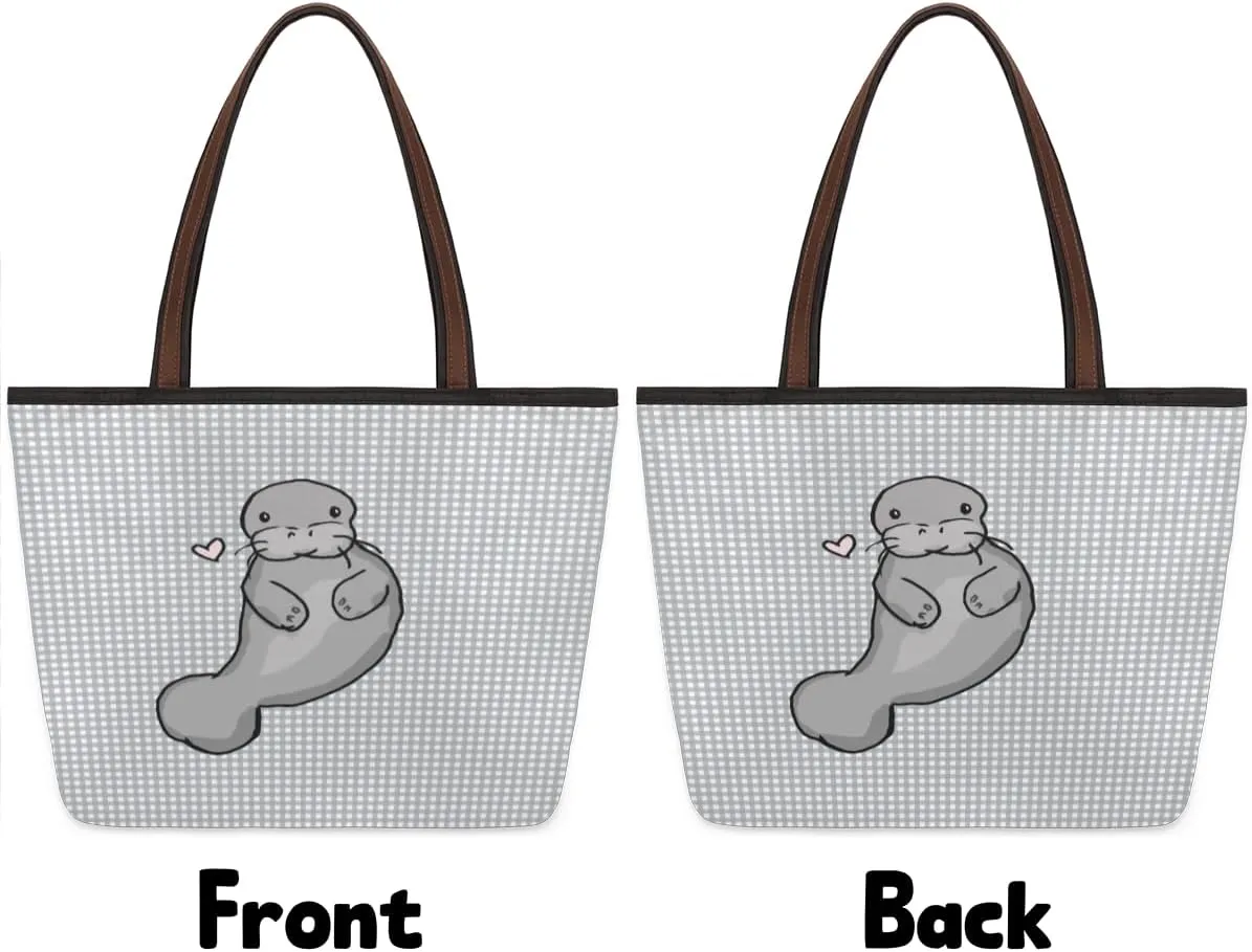 Tote Bag for Women with Zipper Large Capacity Top Handle Casual Shoulder Bag Handbag Reusable Shopping