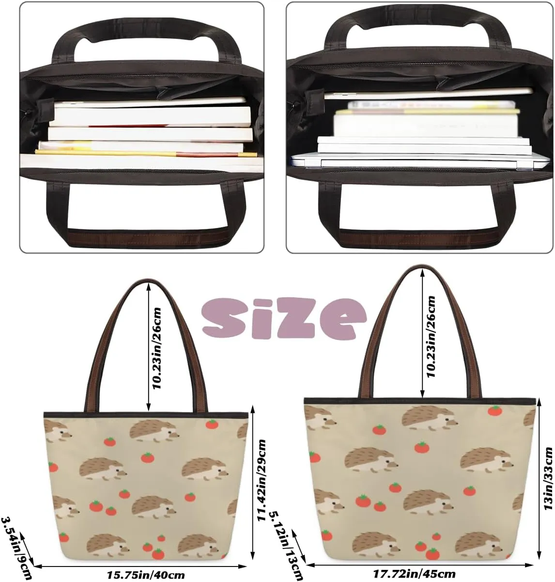Tote Bag for Women with Zipper Large Capacity Top Handle Casual Shoulder Bag Handbag Reusable Shopping