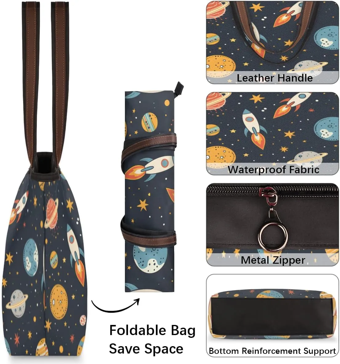 Tote Bag for Women with Zipper Large Capacity Top Handle Casual Shoulder Bag Handbag Reusable Shopping