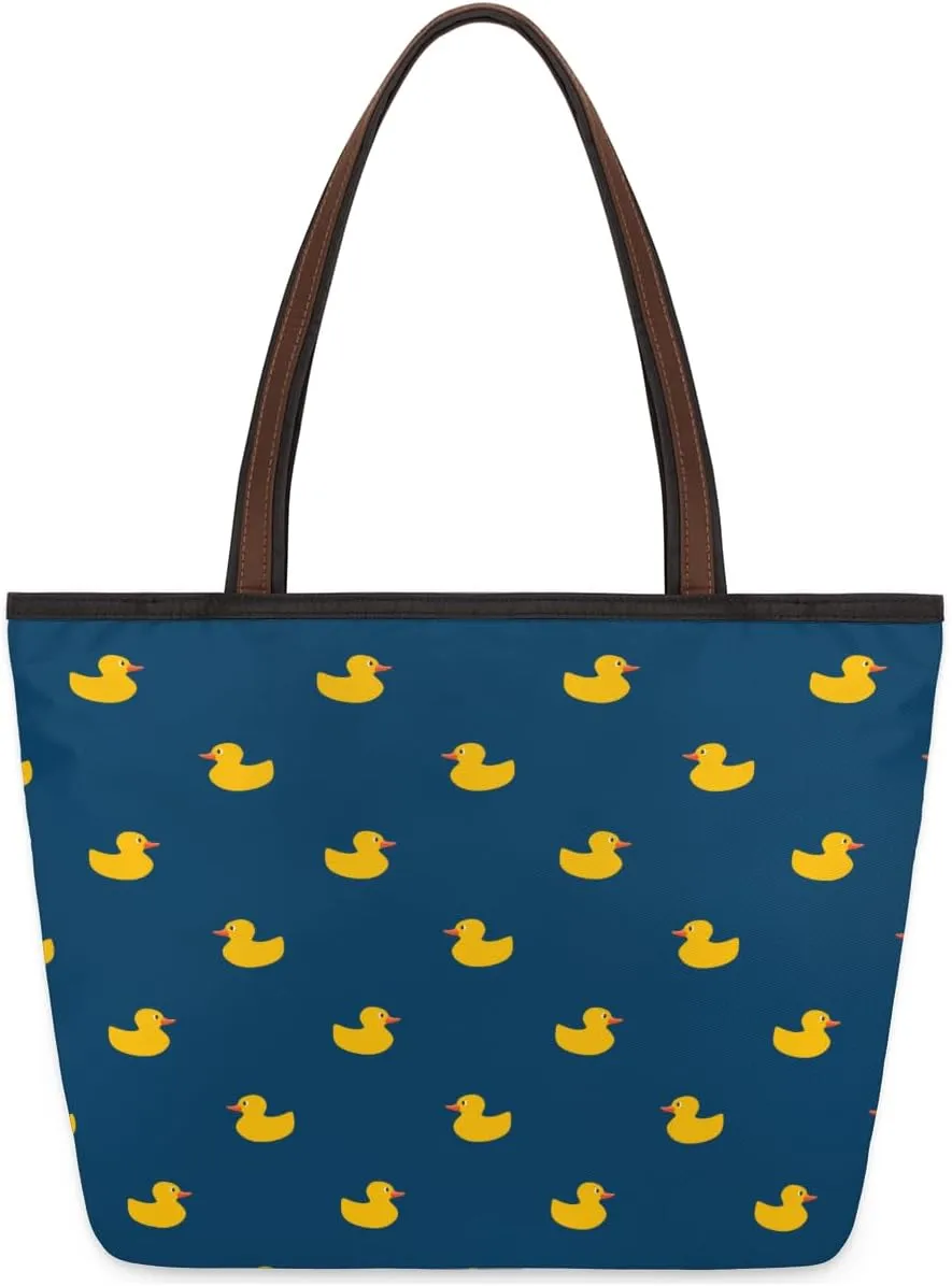Tote Bag for Women with Zipper Large Capacity Top Handle Casual Shoulder Bag Handbag Reusable Shopping