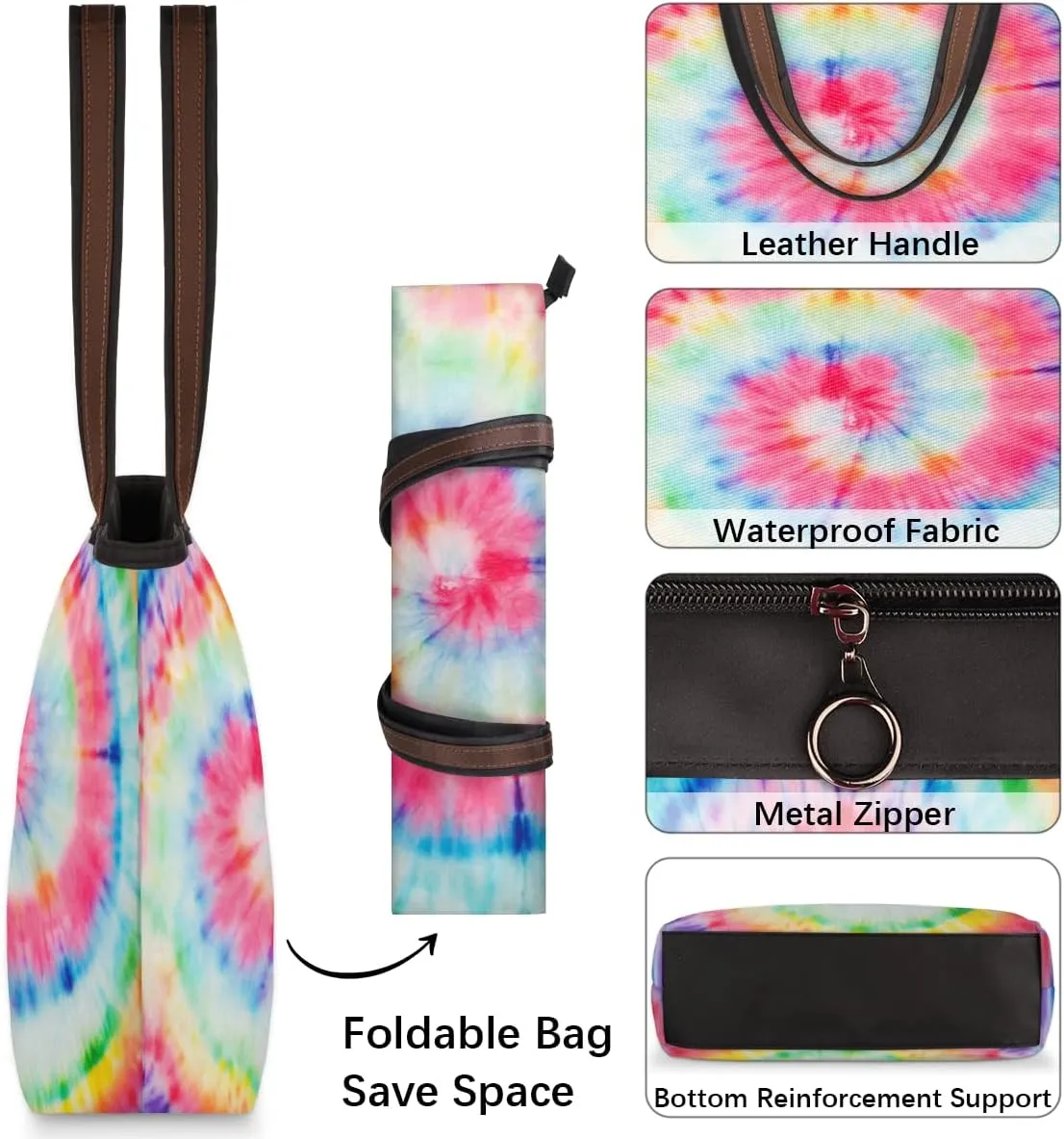 Tote Bag for Women with Zipper Large Capacity Top Handle Casual Shoulder Bag Handbag Reusable Shopping