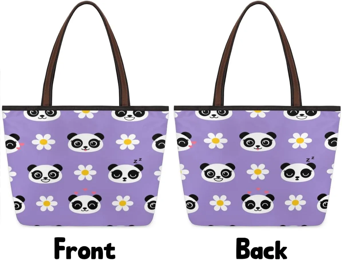 Tote Bag for Women with Zipper Large Capacity Top Handle Casual Shoulder Bag Handbag Reusable Shopping