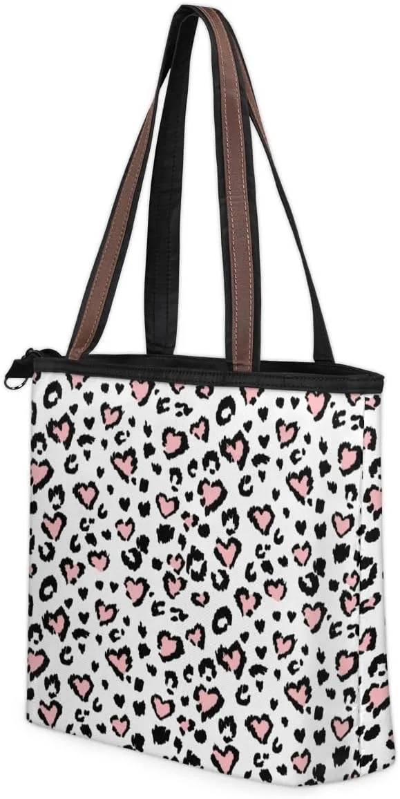 Tote Bag for Women with Zipper Large Capacity Top Handle Casual Shoulder Bag Handbag Reusable Shopping
