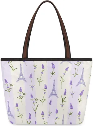 Tote Bag for Women with Zipper Large Capacity Top Handle Casual Shoulder Bag Handbag Reusable Shopping