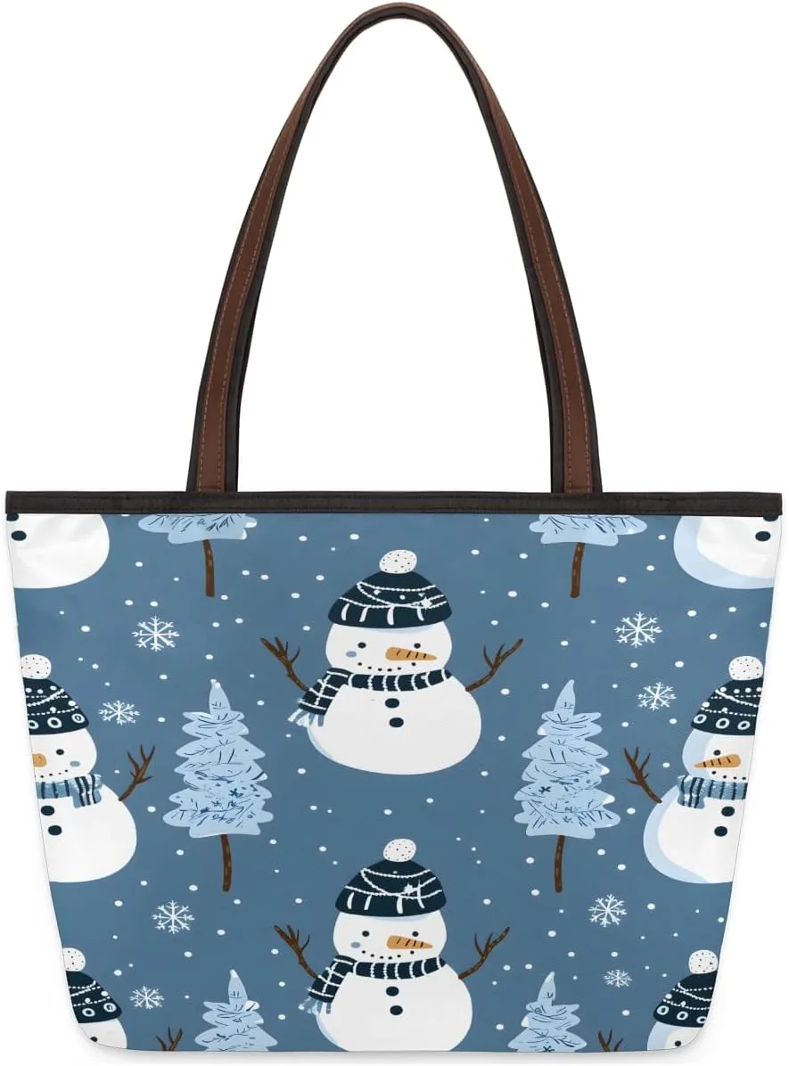 Tote Bag for Women with Zipper Large Capacity Top Handle Casual Shoulder Bag Handbag Reusable Shopping