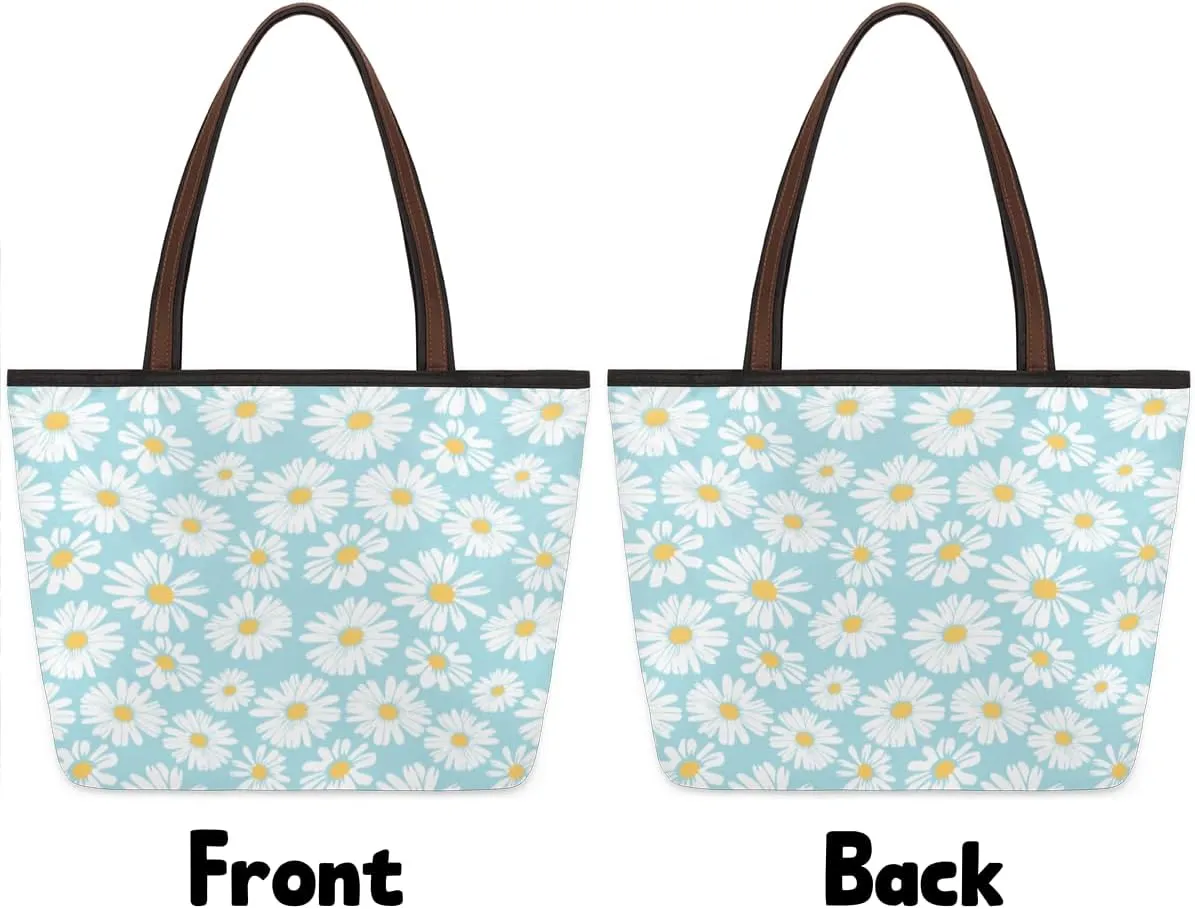 Tote Bag for Women with Zipper Large Capacity Top Handle Casual Shoulder Bag Handbag Reusable Shopping