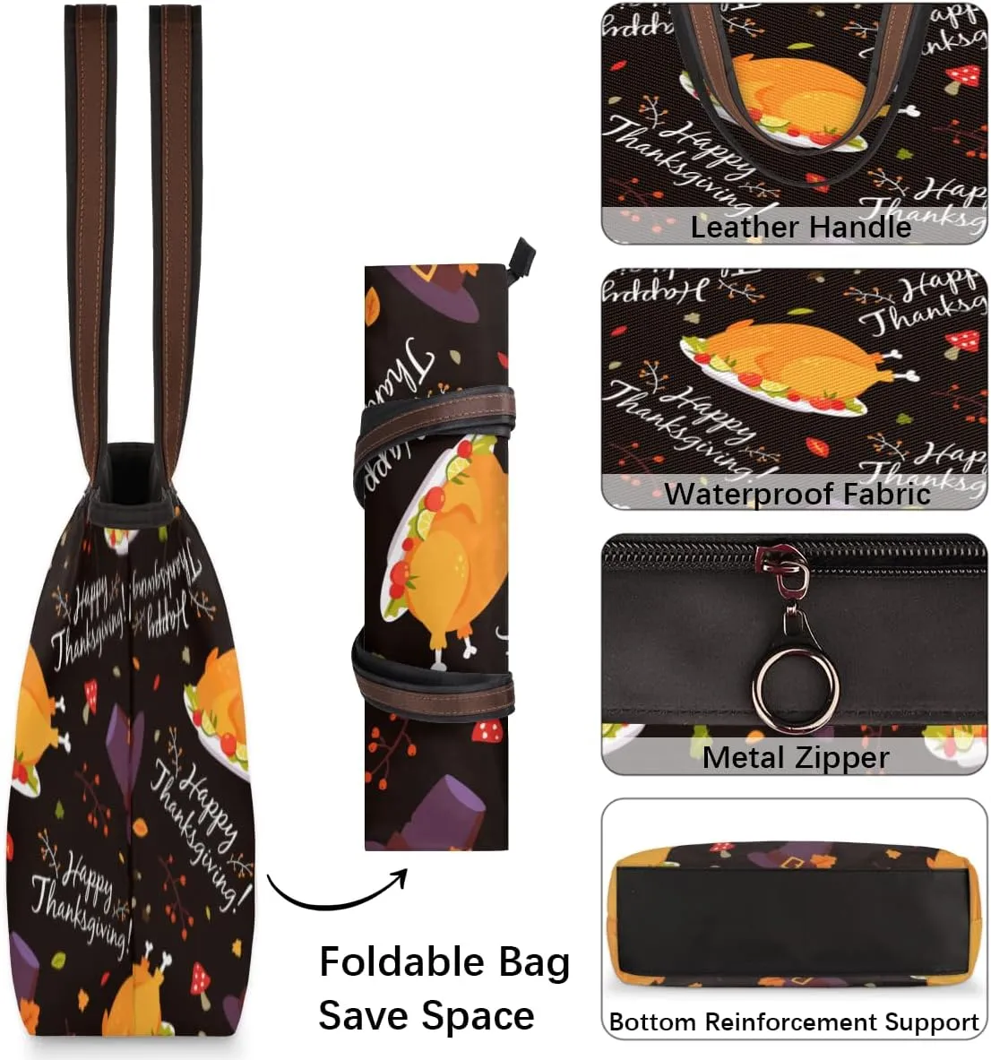 Tote Bag for Women with Zipper Large Capacity Top Handle Casual Shoulder Bag Handbag Reusable Shopping