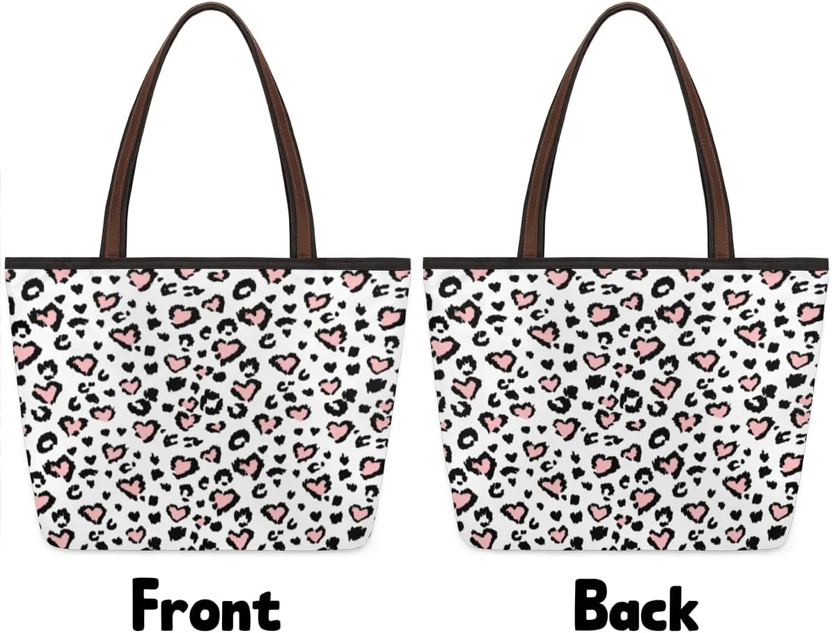 Tote Bag for Women with Zipper Large Capacity Top Handle Casual Shoulder Bag Handbag Reusable Shopping
