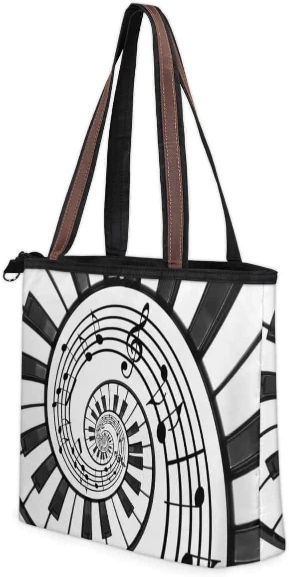 Tote Bag for Women with Zipper Large Capacity Top Handle Casual Shoulder Bag Handbag Reusable Shopping