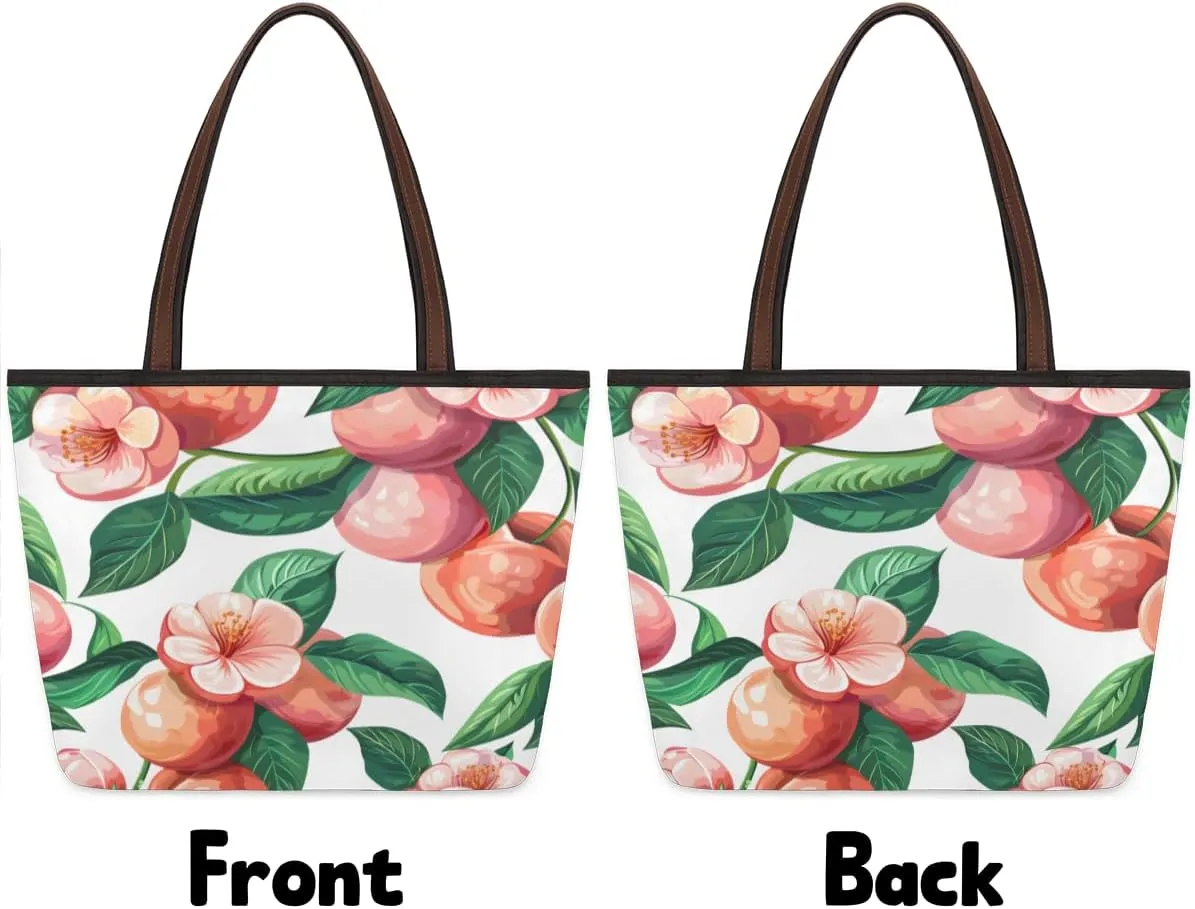 Tote Bag for Women with Zipper Large Capacity Top Handle Casual Shoulder Bag Handbag Reusable Shopping