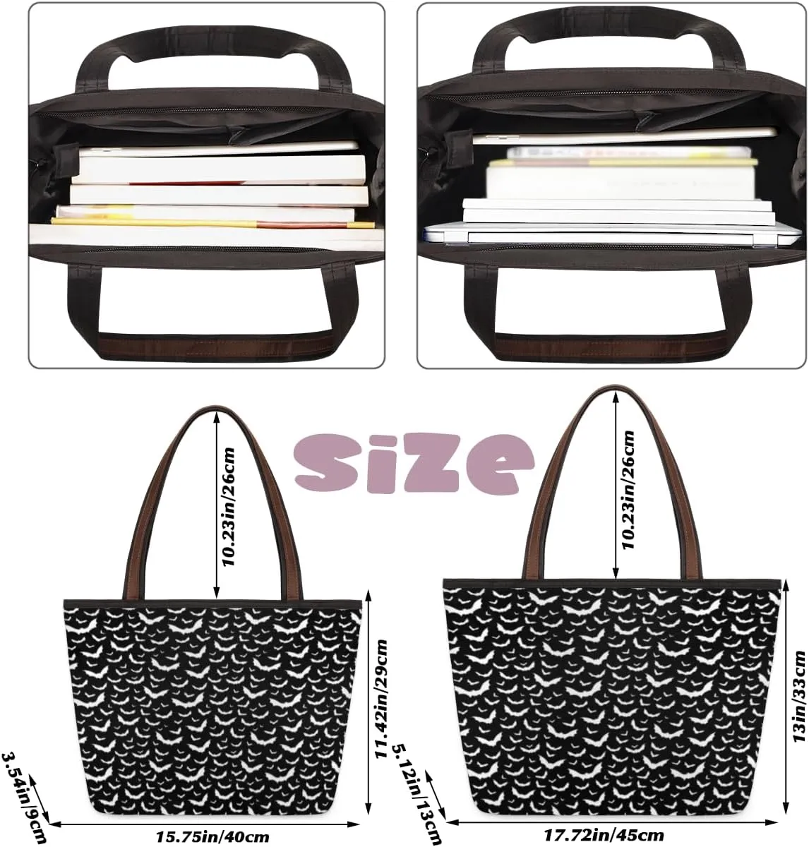 Tote Bag for Women with Zipper Large Capacity Top Handle Casual Shoulder Bag Handbag Reusable Shopping