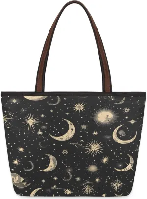 Tote Bag for Women with Zipper Large Capacity Top Handle Casual Shoulder Bag Handbag Reusable Shopping