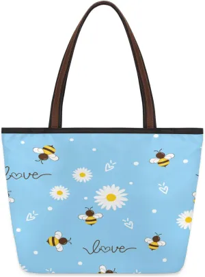 Tote Bag for Women with Zipper Large Capacity Top Handle Casual Shoulder Bag Handbag Reusable Shopping