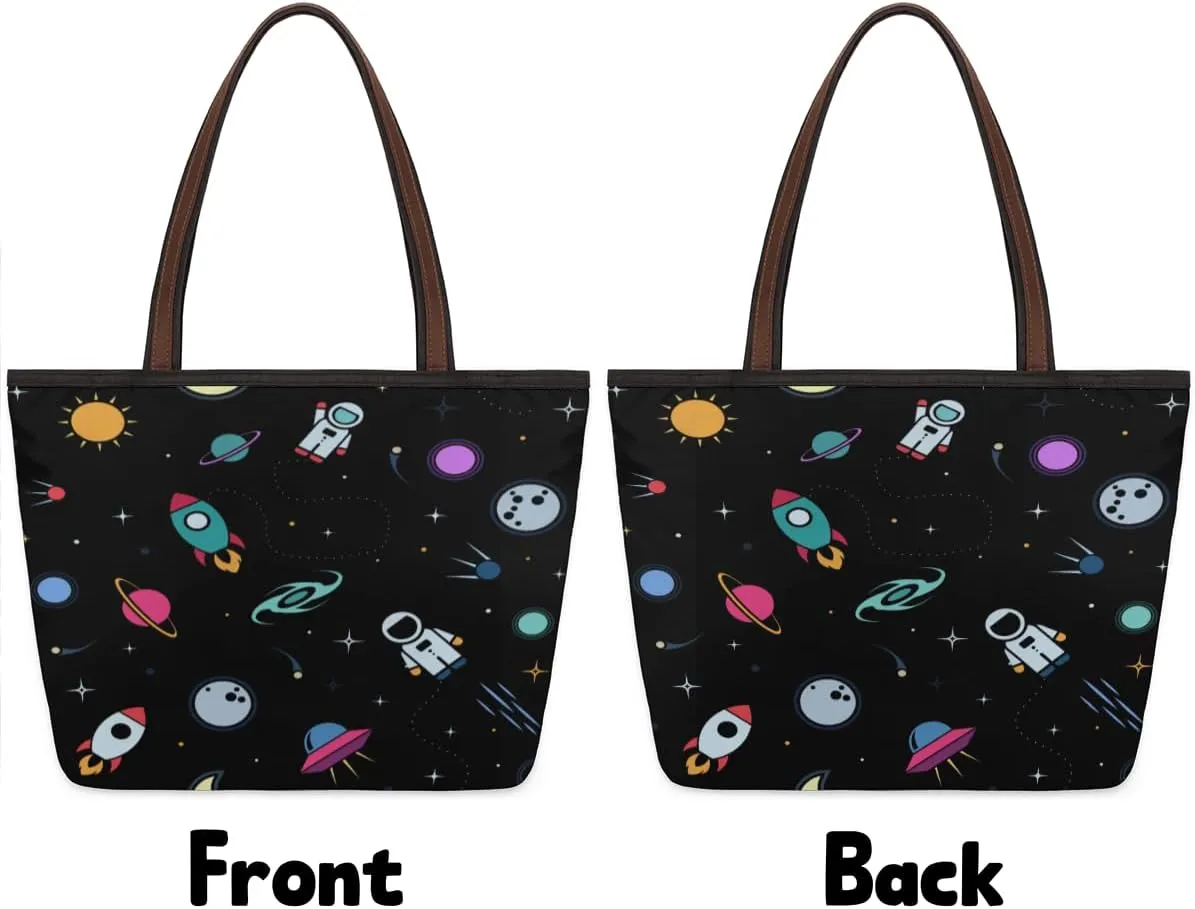 Tote Bag for Women with Zipper Large Capacity Top Handle Casual Shoulder Bag Handbag Reusable Shopping