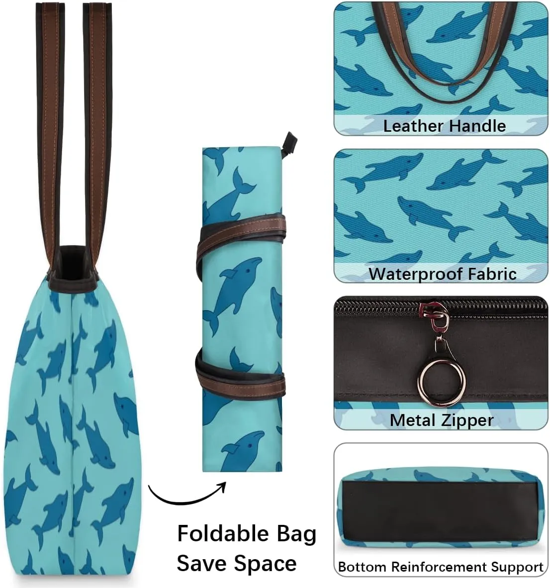 Tote Bag for Women with Zipper Large Capacity Top Handle Casual Shoulder Bag Handbag Reusable Shopping