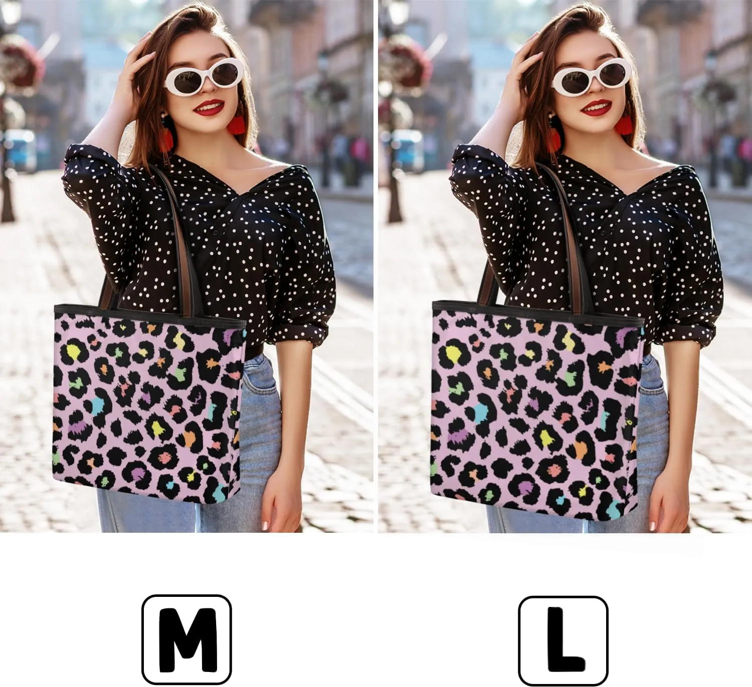Tote Bag for Women with Zipper Large Capacity Top Handle Casual Shoulder Bag Handbag Reusable Shopping