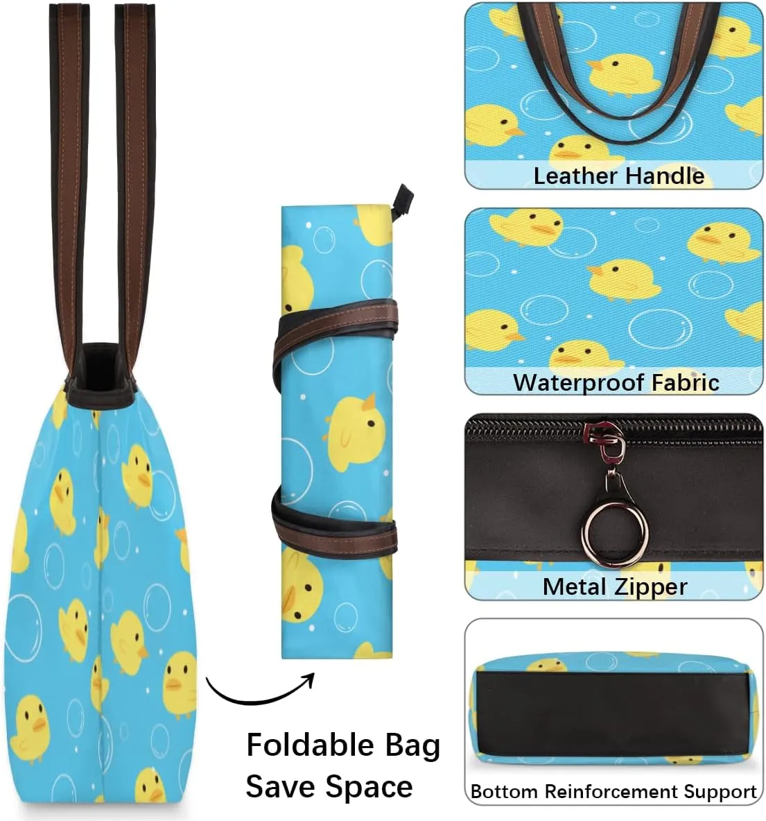 Tote Bag for Women with Zipper Large Capacity Top Handle Casual Shoulder Bag Handbag Reusable Shopping