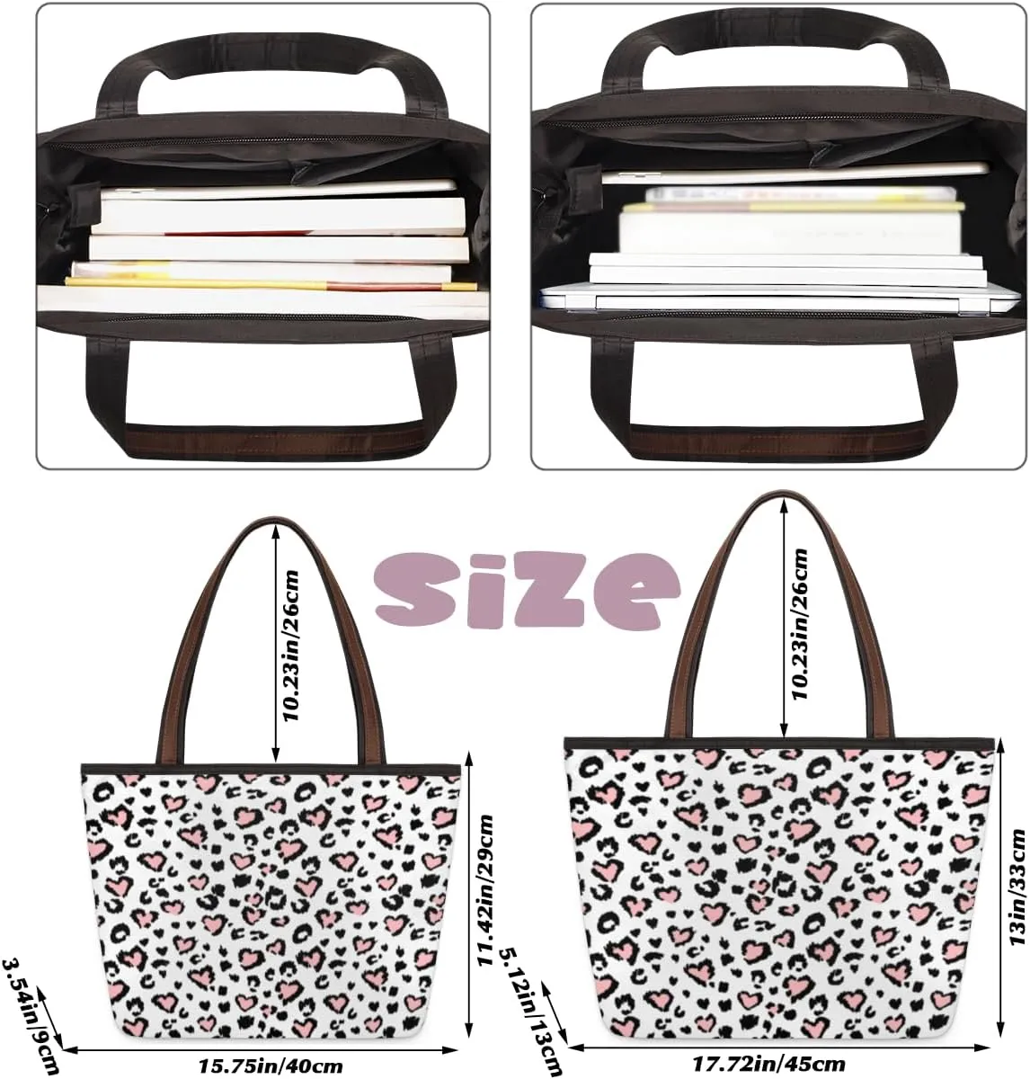 Tote Bag for Women with Zipper Large Capacity Top Handle Casual Shoulder Bag Handbag Reusable Shopping