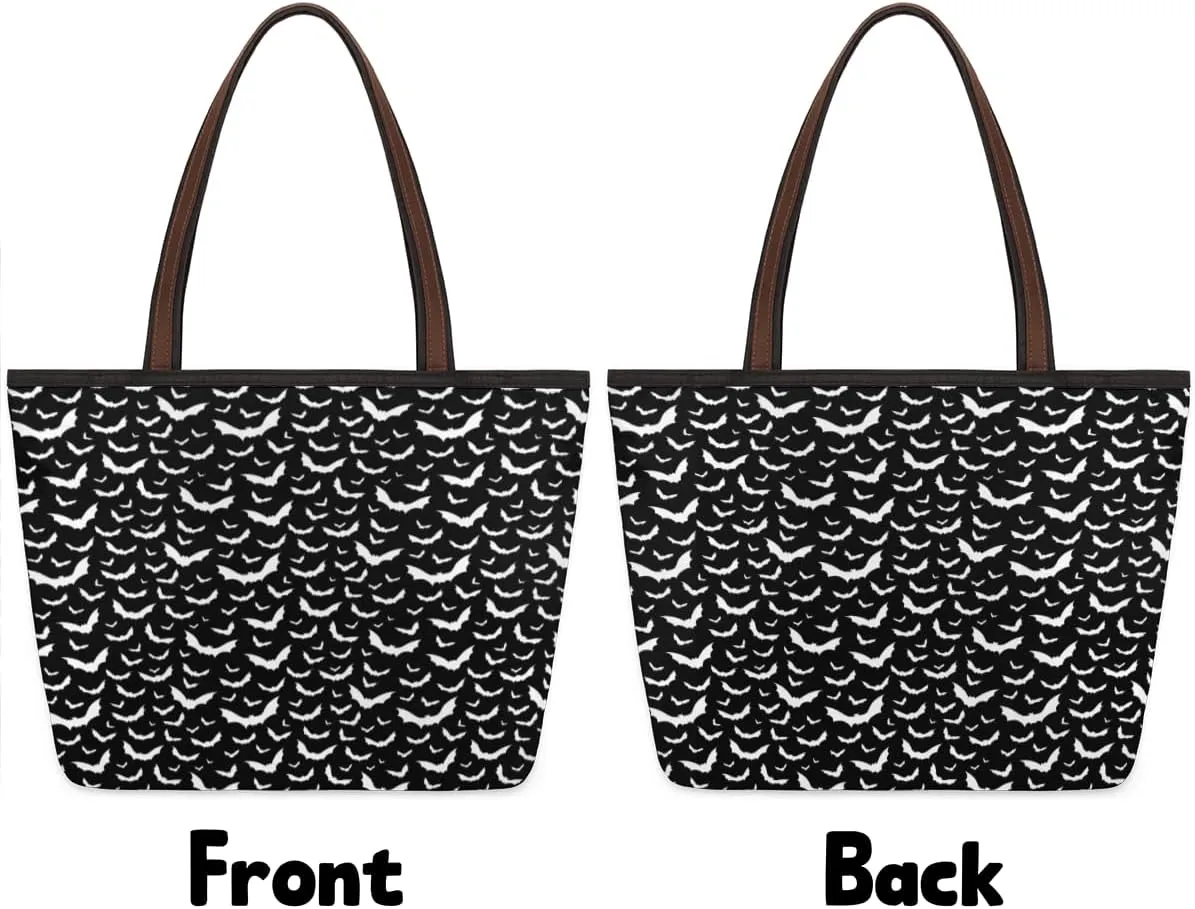 Tote Bag for Women with Zipper Large Capacity Top Handle Casual Shoulder Bag Handbag Reusable Shopping